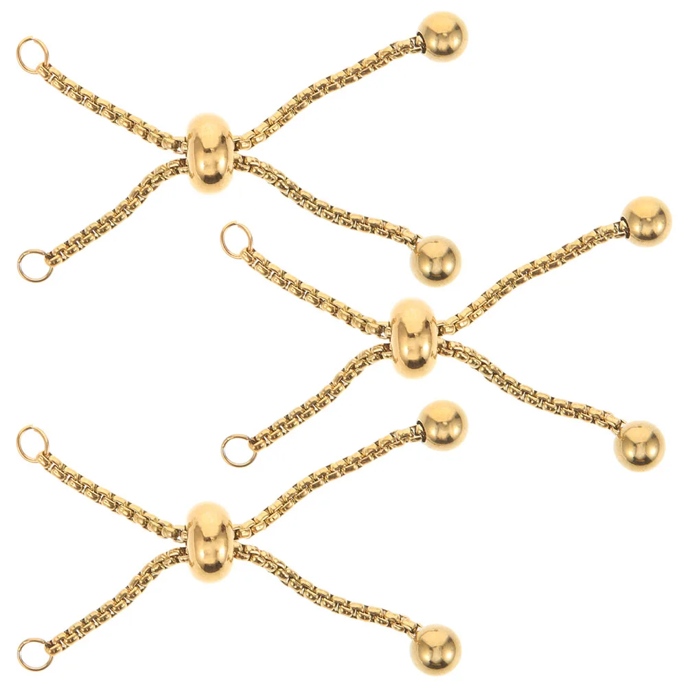 3 Pcs Steel Bracelet Accessories DIY Adjustable Slider Chains Metal Chain Extension Chains For Jewelry Extender Jewelry Making
3 Pcs Steel Bracelet Accessories DIY Adjustable Slider Chains Metal Chain Extension Chains For Jewelry Extender Jewelry Making