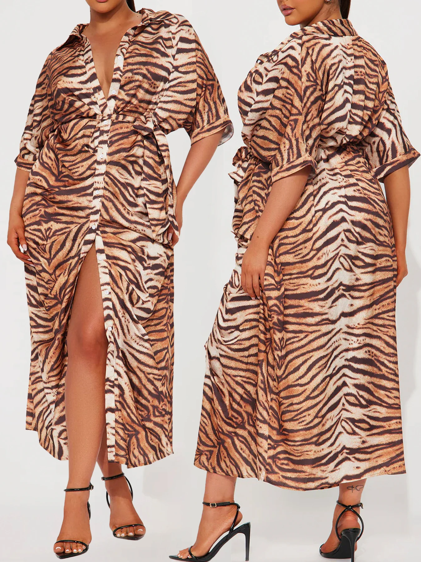 Женское четырехсезонное повседневное платье-рубашка с леопардовым принтом больших размеров, свободного покроя для подчеркивающего силуэта и скрытия проблемных зон
Женское четырехсезонное повседневное платье-рубашка с леопардовым принтом больших размеров, свободного покроя для подчеркивающего силуэта и скрытия проблемных зон