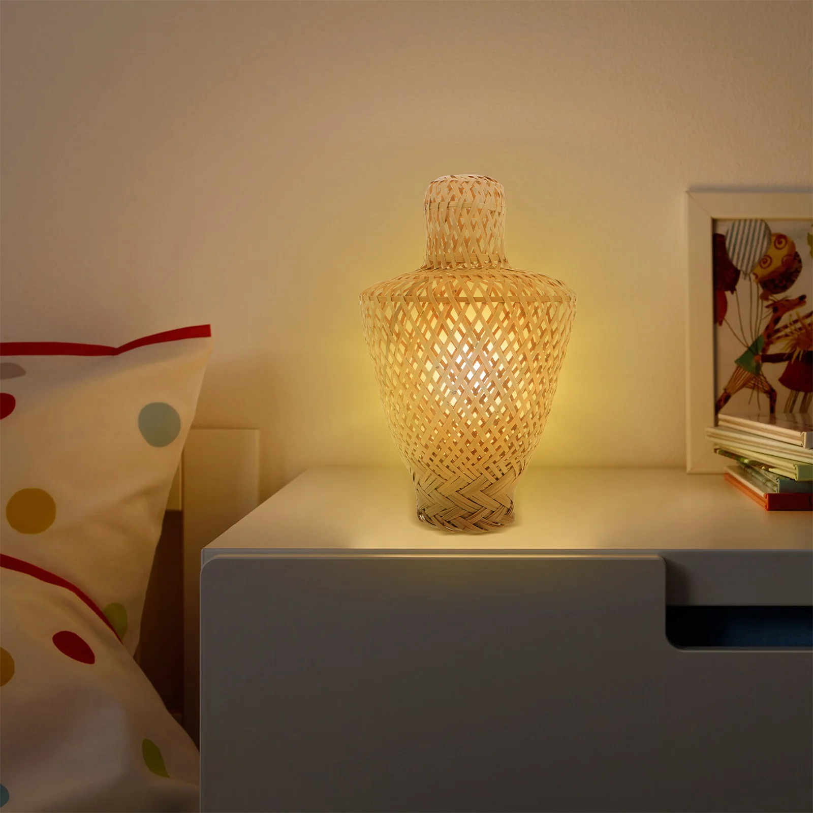 Wicker Lamp Shade Bamboo Lantern Light Cover for Outdoor Patio Garden Decor Hanging Rattan Pendant DIY Holder Boho Vase
Wicker Lamp Shade Bamboo Lantern Light Cover for Outdoor Patio Garden Decor Hanging Rattan Pendant DIY Holder Boho Vase