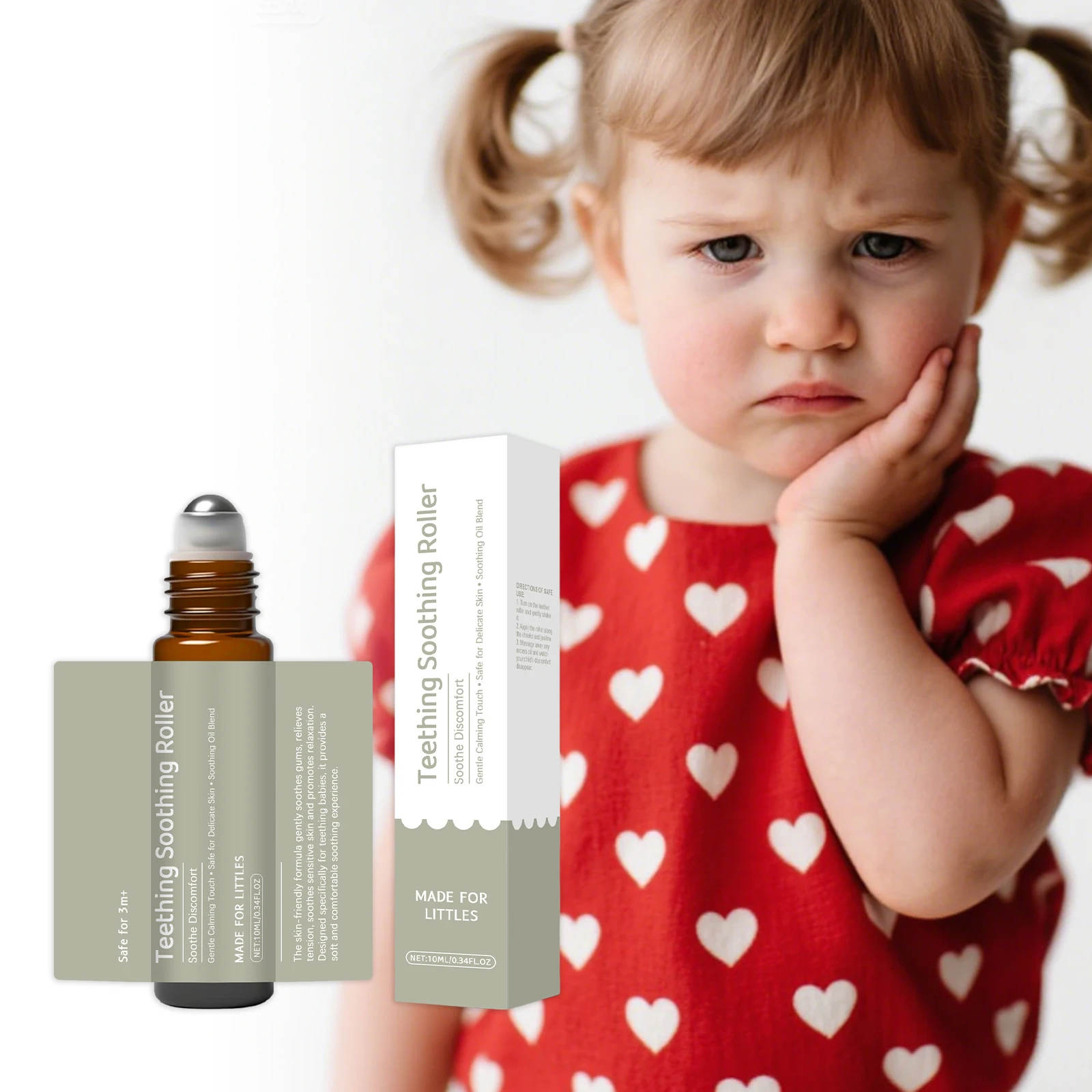 Baby Teething Relief Roll-On - Gentle Nourishment for Gums, Daily Gum Care, Teeth Brightening & Moisturizing
Baby Teething Relief Roll-On - Gentle Nourishment for Gums, Daily Gum Care, Teeth Brightening & Moisturizing