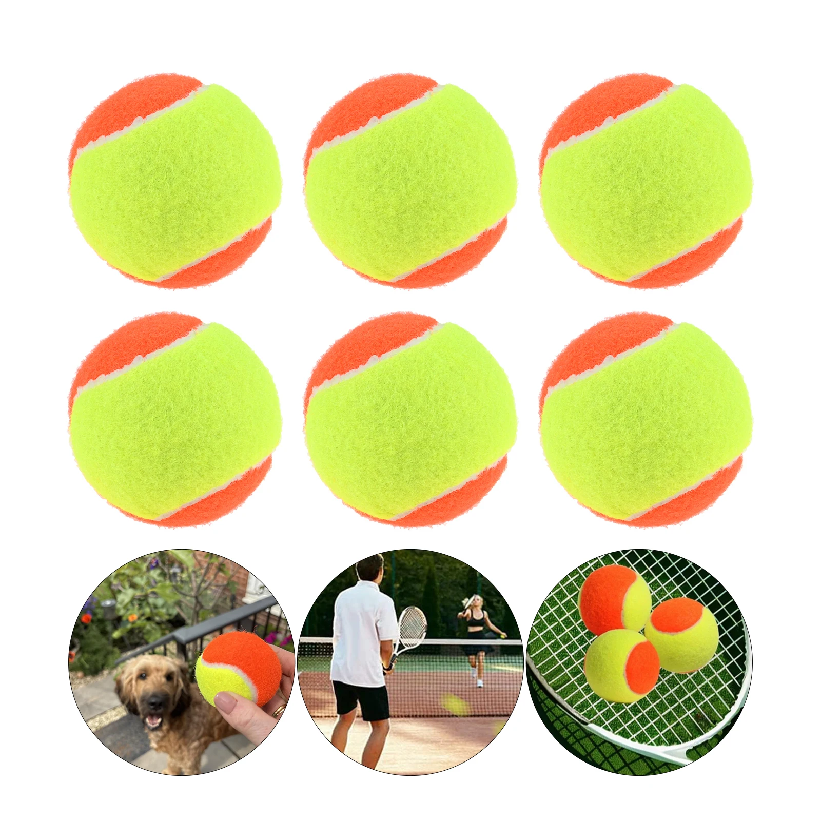 6pcs 2.4inch Orange Soft Tennis Beginner Slow Balls Rubber & Felt for Tennis Ball Machines for Tennis Practice with Children
6pcs 2.4inch Orange Soft Tennis Beginner Slow Balls Rubber & Felt for Tennis Ball Machines for Tennis Practice with Children
