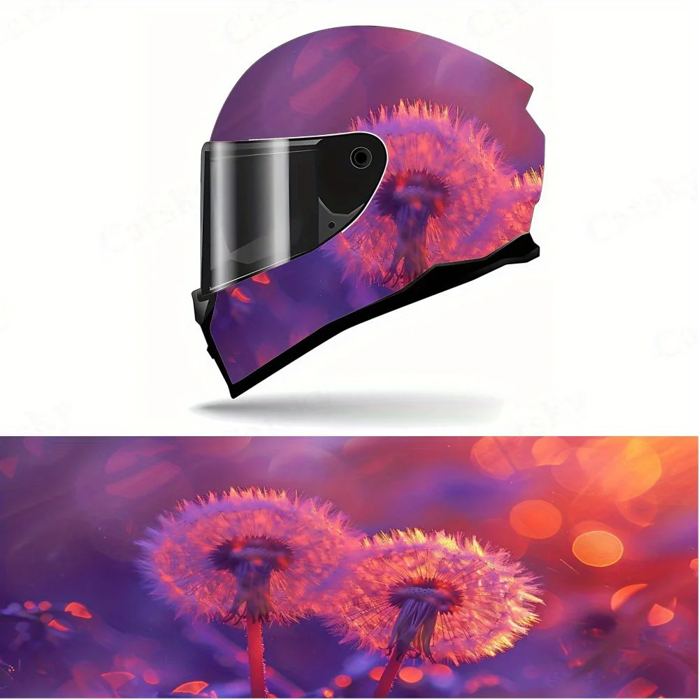 Dandelion Glow Full Face Helmet Decals - Durable and Waterproof PVC, self-adhesive Motorcycle Racing Helmet Aesthetic Sticker,
Dandelion Glow Full Face Helmet Decals - Durable and Waterproof PVC, self-adhesive Motorcycle Racing Helmet Aesthetic Sticker,