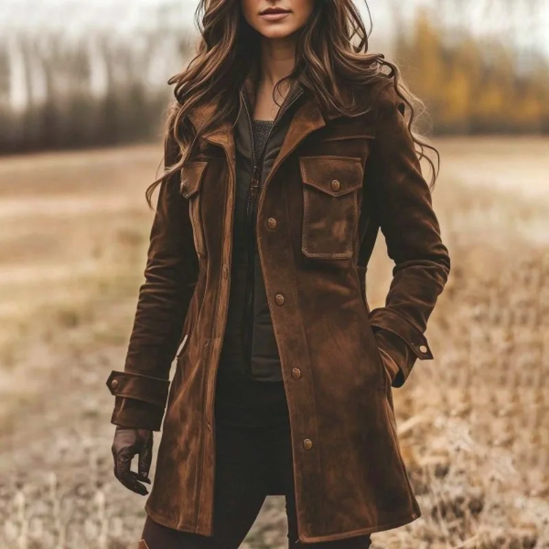 3xl Women's Winter Button-Down Mid-Length Jacket Long Sleeve Turn-Up Cuffs Streetwear Office Daily Slim Fit Suede-Touch jacket
3xl Women's Winter Button-Down Mid-Length Jacket Long Sleeve Turn-Up Cuffs Streetwear Office Daily Slim Fit Suede-Touch jacket