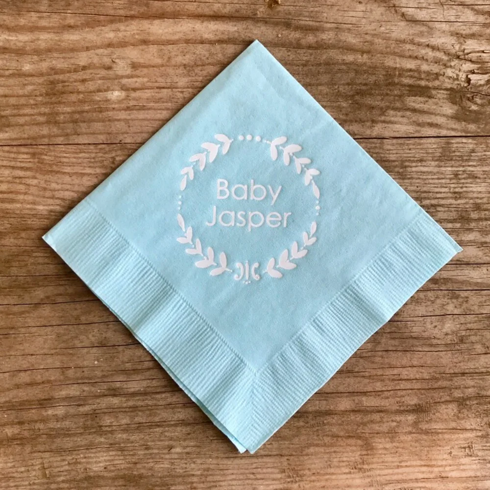 Personalized Monogrammed Napkins for Baby Shower, Wedding,, Cocktail, Beverage, Baby Viewing, See and See, Gender Reveal, 50PCs
Personalized Monogrammed Napkins for Baby Shower, Wedding,, Cocktail, Beverage, Baby Viewing, See and See, Gender Reveal, 50PCs