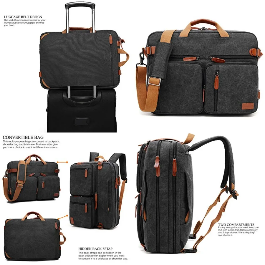 Convertible Backpack Messenger Shoulder bag Laptop Case Handbag Business Briefcase Multi-functional Travel Rucksack Fits Laptop
Convertible Backpack Messenger Shoulder bag Laptop Case Handbag Business Briefcase Multi-functional Travel Rucksack Fits Laptop