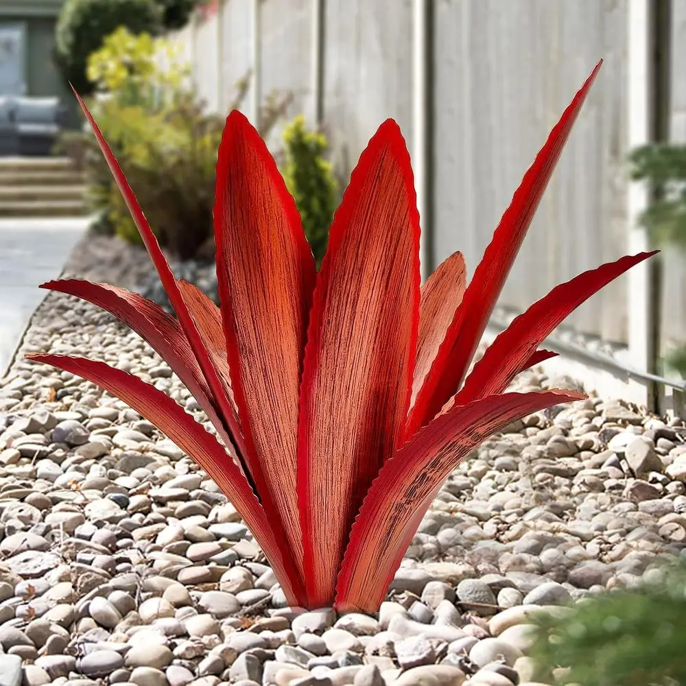 Sturdy Metal Agave Plant Sculpture with 12 Red Leaves - Outdoor Garden Art and Courtyard Decor
Sturdy Metal Agave Plant Sculpture with 12 Red Leaves - Outdoor Garden Art and Courtyard Decor