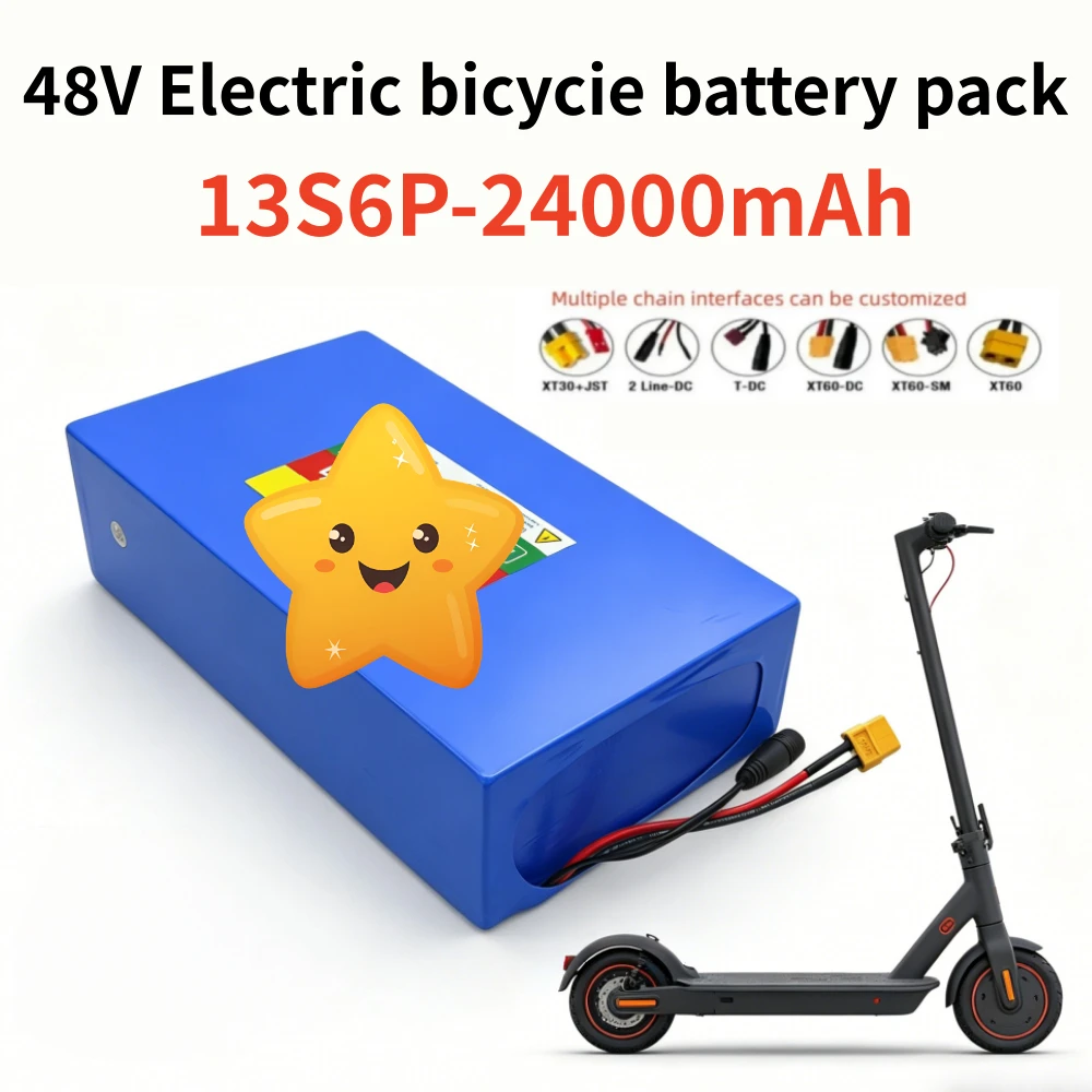 18650 Battery Pack 13S6P Lithium Battery Pack 48V 24Ah 2000W For Citycoco Scooter Batteries Built in 50A BMS Customizable plug
18650 Battery Pack 13S6P Lithium Battery Pack 48V 24Ah 2000W For Citycoco Scooter Batteries Built in 50A BMS Customizable plug