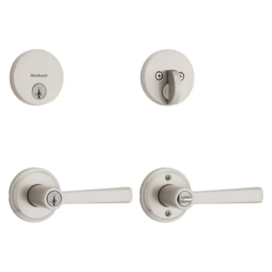 Trafford Front Door Lock Handle and Deadbolt Combo Set,,Pick Resistant SmartKey Rekey Deadbolt Security, with Microban Protecti
Trafford Front Door Lock Handle and Deadbolt Combo Set,,Pick Resistant SmartKey Rekey Deadbolt Security, with Microban Protecti