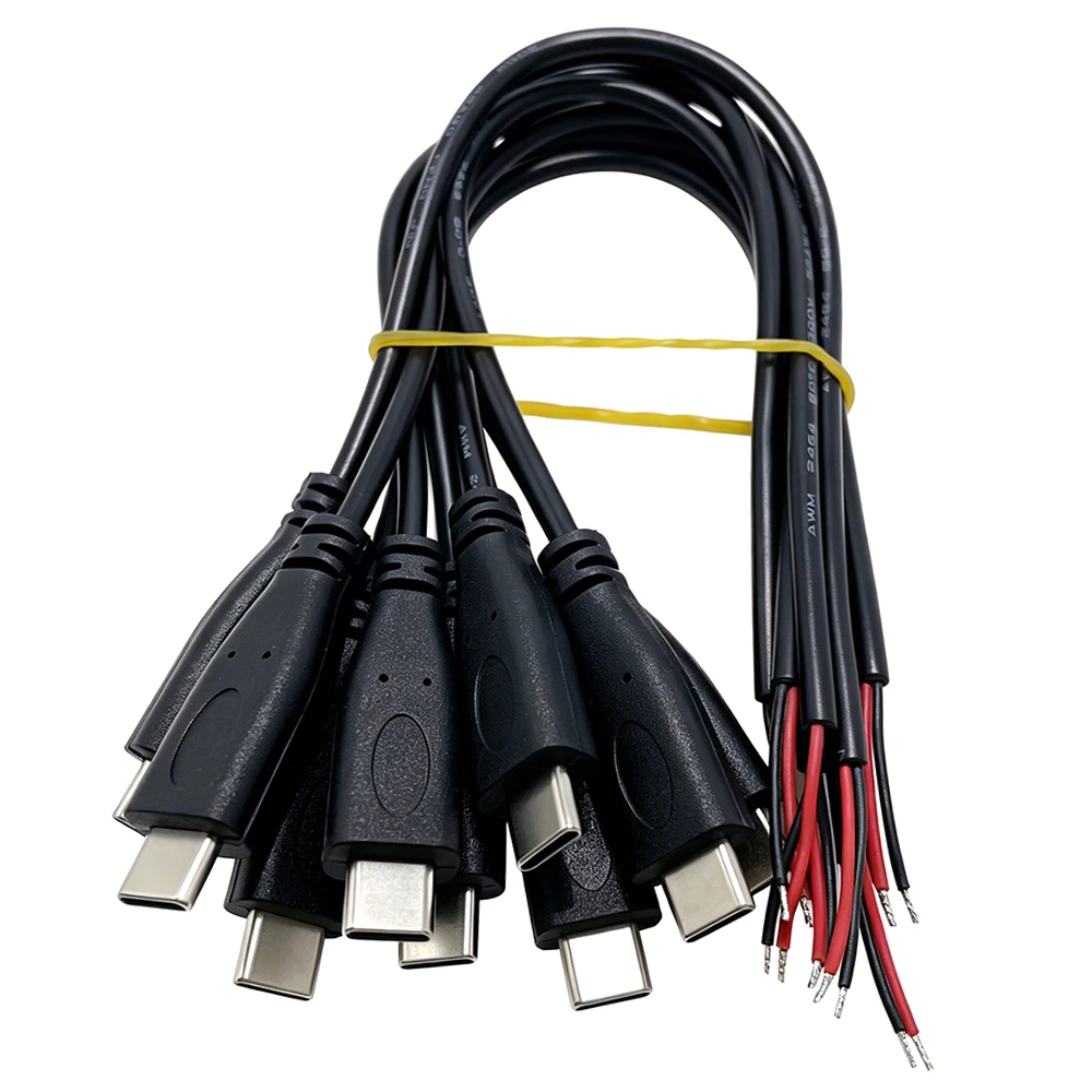 10Pcs Type C Male Plug Pigtail 2 Core Power Cable Connector USB-C DIY Repair Power Charging Cable High quality 22AWG
10Pcs Type C Male Plug Pigtail 2 Core Power Cable Connector USB-C DIY Repair Power Charging Cable High quality 22AWG