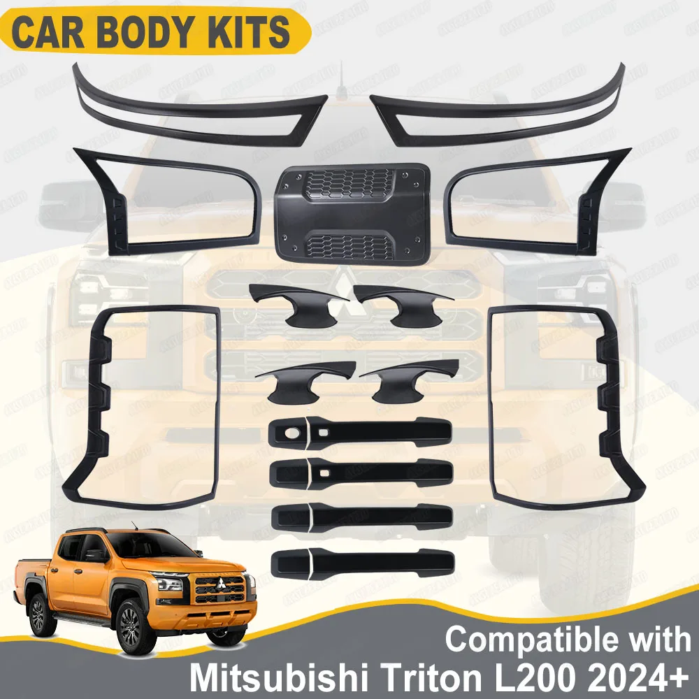 Body Kits For Mitsubishi Triton L200 2024+ Pickup ABS Auto Parts Car Exterior Accessories Matte Black Protectors Cover Trims
Body Kits For Mitsubishi Triton L200 2024+ Pickup ABS Auto Parts Car Exterior Accessories Matte Black Protectors Cover Trims