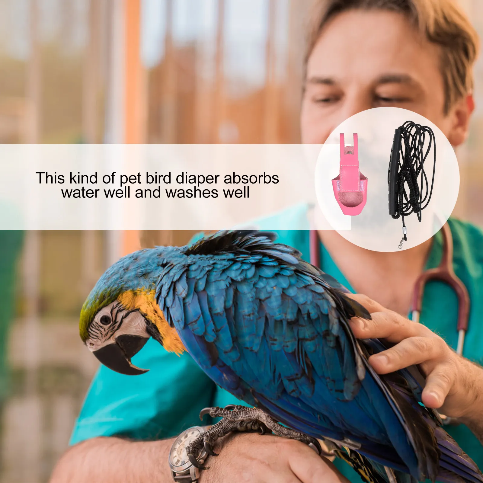 Premium Washable Reusable Bird Diaper Flight Suit for Parrot Cockatiel Budgie Parakeet Lovebird Green Cheek Conure Lightweight
Premium Washable Reusable Bird Diaper Flight Suit for Parrot Cockatiel Budgie Parakeet Lovebird Green Cheek Conure Lightweight