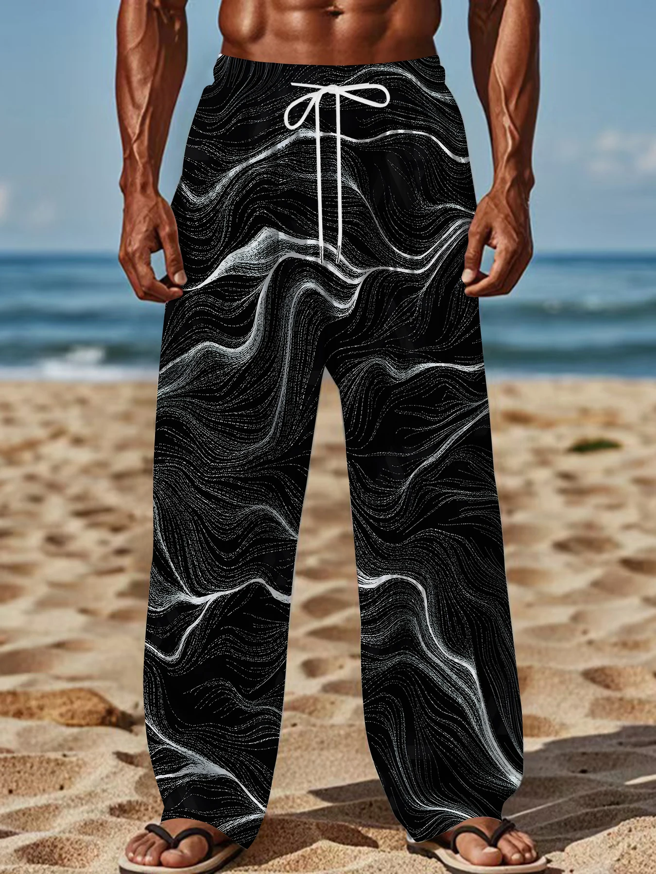 2026 Men's Printed Straight Leg Pants Vibrant Abstract Design Drawstring Waist Loose Fit Summer Beach Casual Fashion Pants
2026 Men's Printed Straight Leg Pants Vibrant Abstract Design Drawstring Waist Loose Fit Summer Beach Casual Fashion Pants