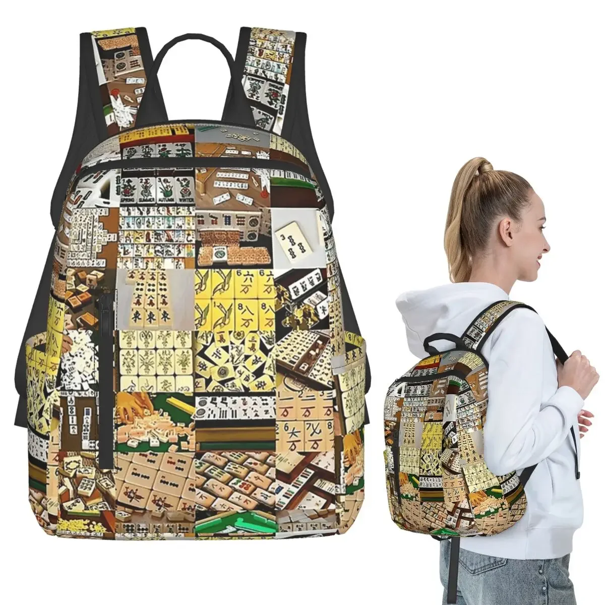 Mahjong Collage Backpack Student Boys Girls BookBag Children School Bag Computer Shoulder Bags for Men Women
Mahjong Collage Backpack Student Boys Girls BookBag Children School Bag Computer Shoulder Bags for Men Women