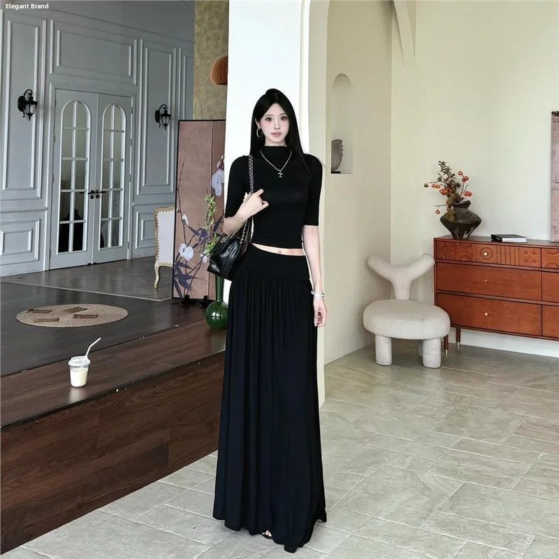 Slim Fit A-Line Skirt And Top Set Women's Faion Autumn Wear Five-Quarter Sve High Collar Casual Sle Polyester Fiber
Slim Fit A-Line Skirt And Top Set Women's Faion Autumn Wear Five-Quarter Sve High Collar Casual Sle Polyester Fiber