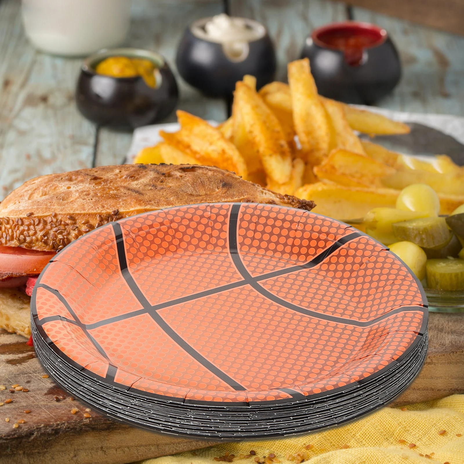 40pcs Paper Plates Cups Disposable Party Supplies Basketball Theme Set for Birthday Celebrations Sturdy Tableware
40pcs Paper Plates Cups Disposable Party Supplies Basketball Theme Set for Birthday Celebrations Sturdy Tableware