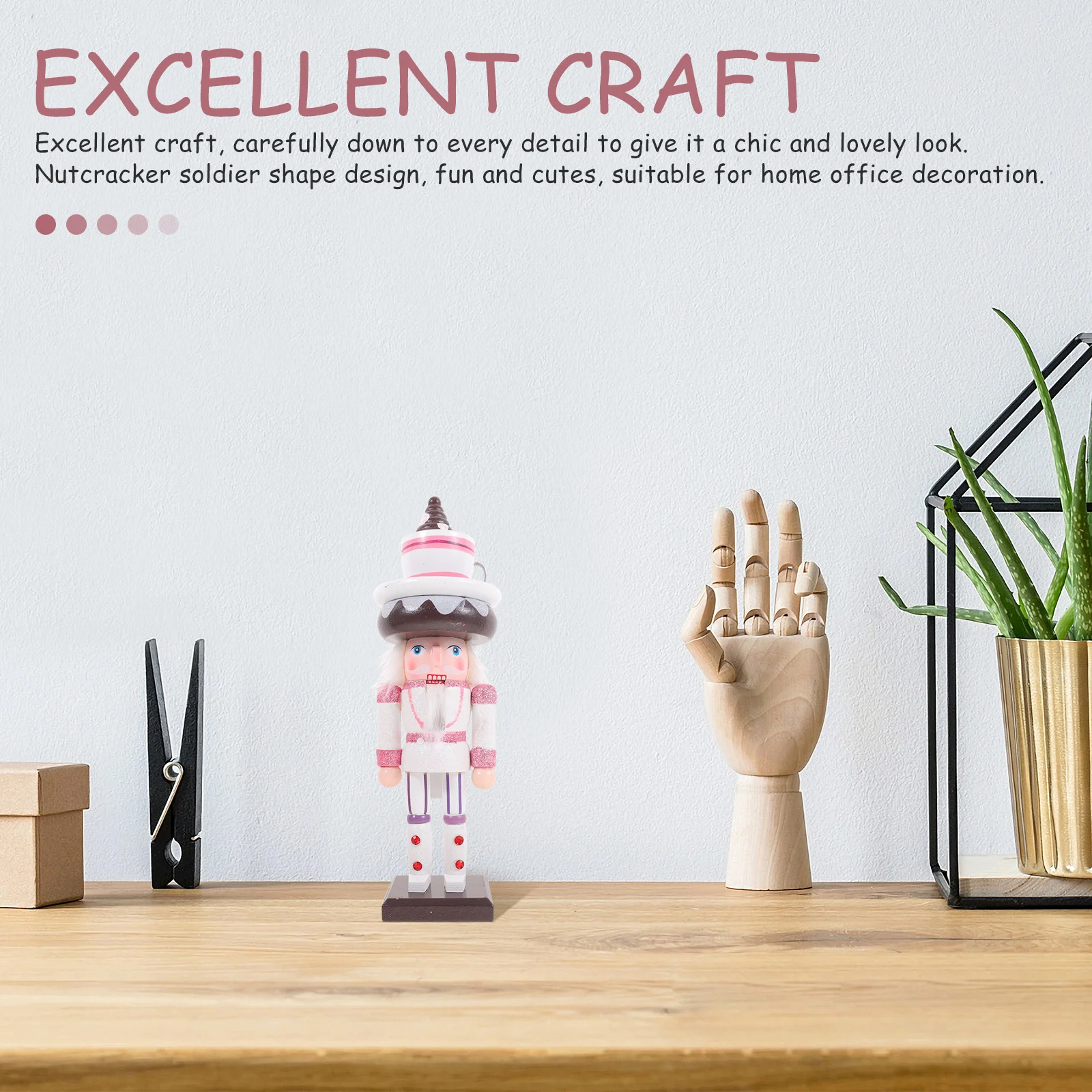 Festival Wooden Nutcracker Puppet Bright Color Design Table Decor for Holiday Wedding Anniversary Celebration Gift
Festival Wooden Nutcracker Puppet Bright Color Design Table Decor for Holiday Wedding Anniversary Celebration Gift