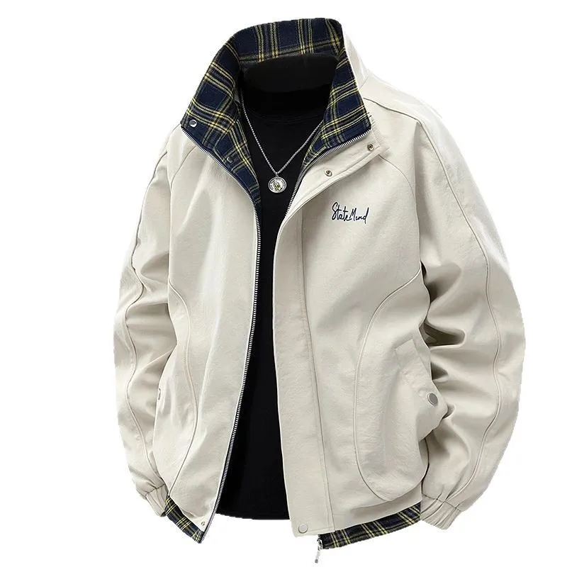 Клетчатые лоскутные поддельные мужские куртки из двух частей, бейсбольные куртки с воротником-стойкой для мужчин, американские весенне-осенние мужские пальто
Клетчатые лоскутные поддельные мужские куртки из двух частей, бейсбольные куртки с воротником-стойкой для мужчин, американские весенне-осенние мужские пальто
