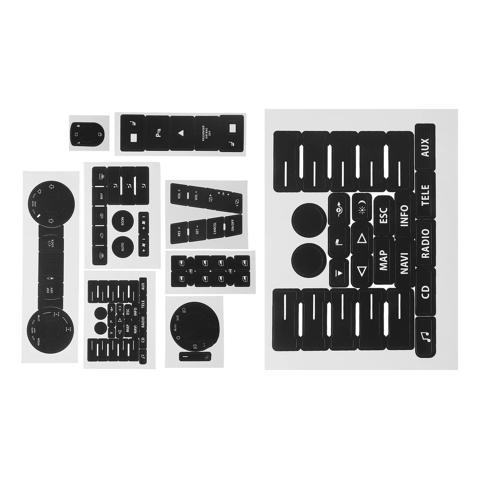 1Set Matte Black Car Button Repair Kit Stickers Easy Installation Aesthetic Restoration Compatible Various Models
1Set Matte Black Car Button Repair Kit Stickers Easy Installation Aesthetic Restoration Compatible Various Models