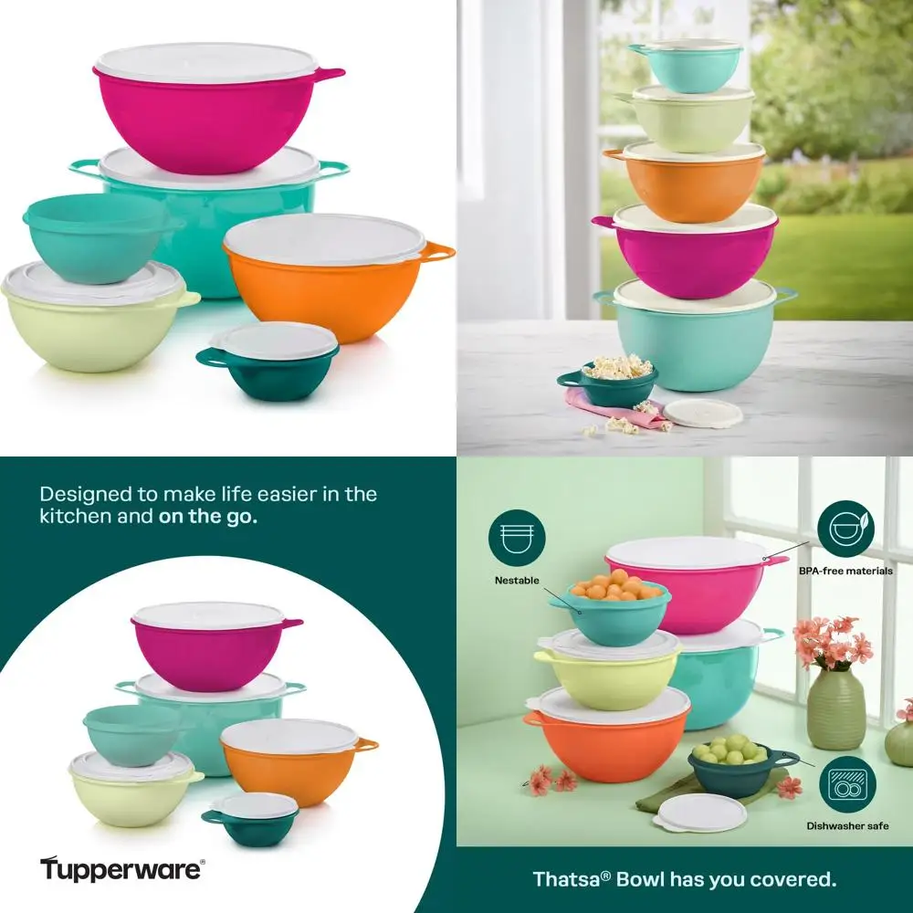 Набор из 6 мисок с крышками, для хранения продуктов, можно мыть в посудомоечной машине, без BPA
Набор из 6 мисок с крышками, для хранения продуктов, можно мыть в посудомоечной машине, без BPA