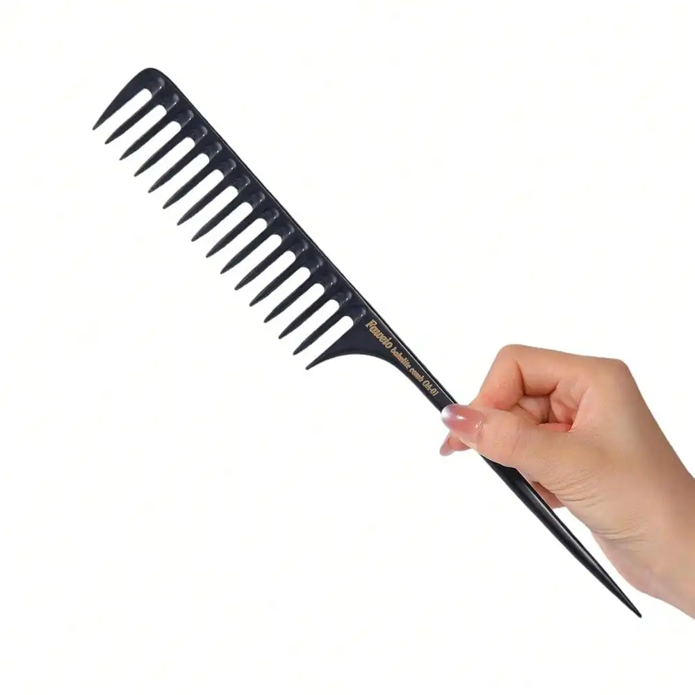 Wide Tooth Rat Tail Comb For Parting Hair - Thick, Durable Bakelite Comb | Long Handle & Smooth Teeth | Anti-Static, Heat Resistant For Styling Wigs, Extensions & Curls
Wide Tooth Rat Tail Comb For Parting Hair - Thick, Durable Bakelite Comb | Long Handle & Smooth Teeth | Anti-Static, Heat Resistant For Styling Wigs, Extensions & Curls