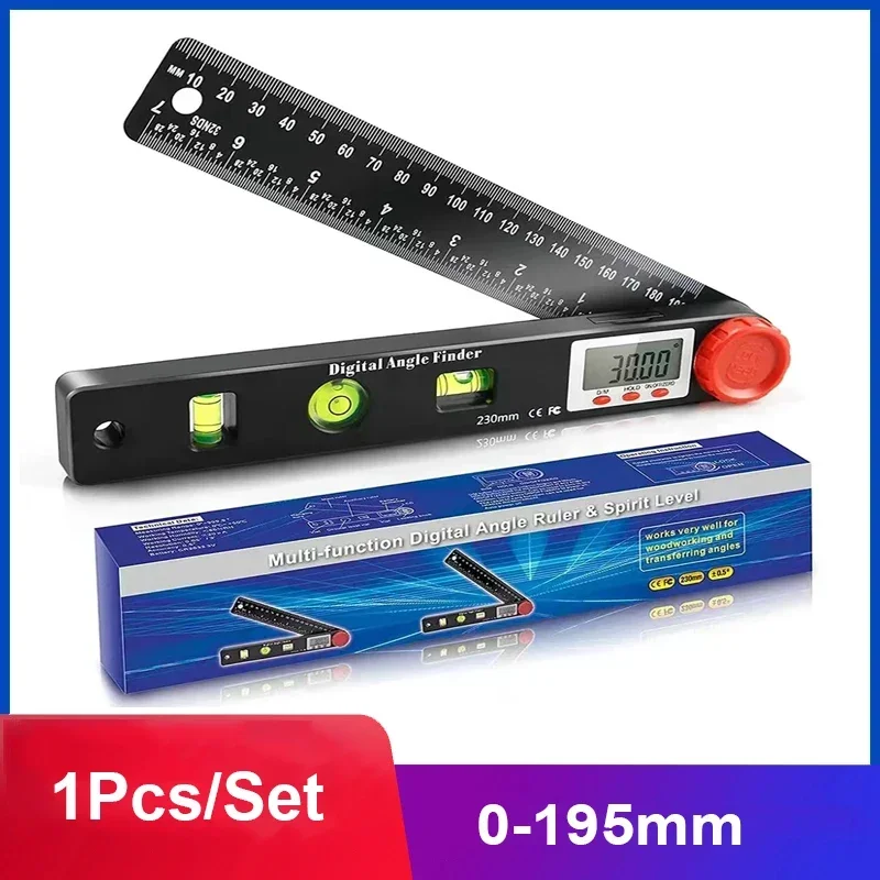 4 In1 Electronic Digital Instrument Angle Inclinometer 0-195mm Measuring Range Digital Angle Finder Angle Detector Level Ruler
4 In1 Electronic Digital Instrument Angle Inclinometer 0-195mm Measuring Range Digital Angle Finder Angle Detector Level Ruler