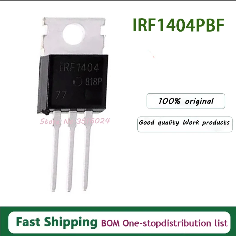 50 шт./лот, настоящий оригинальный оптом, новый IRF1404S IRF1404STRLPBF F1404S TO-263
50 шт./лот, настоящий оригинальный оптом, новый IRF1404S IRF1404STRLPBF F1404S TO-263