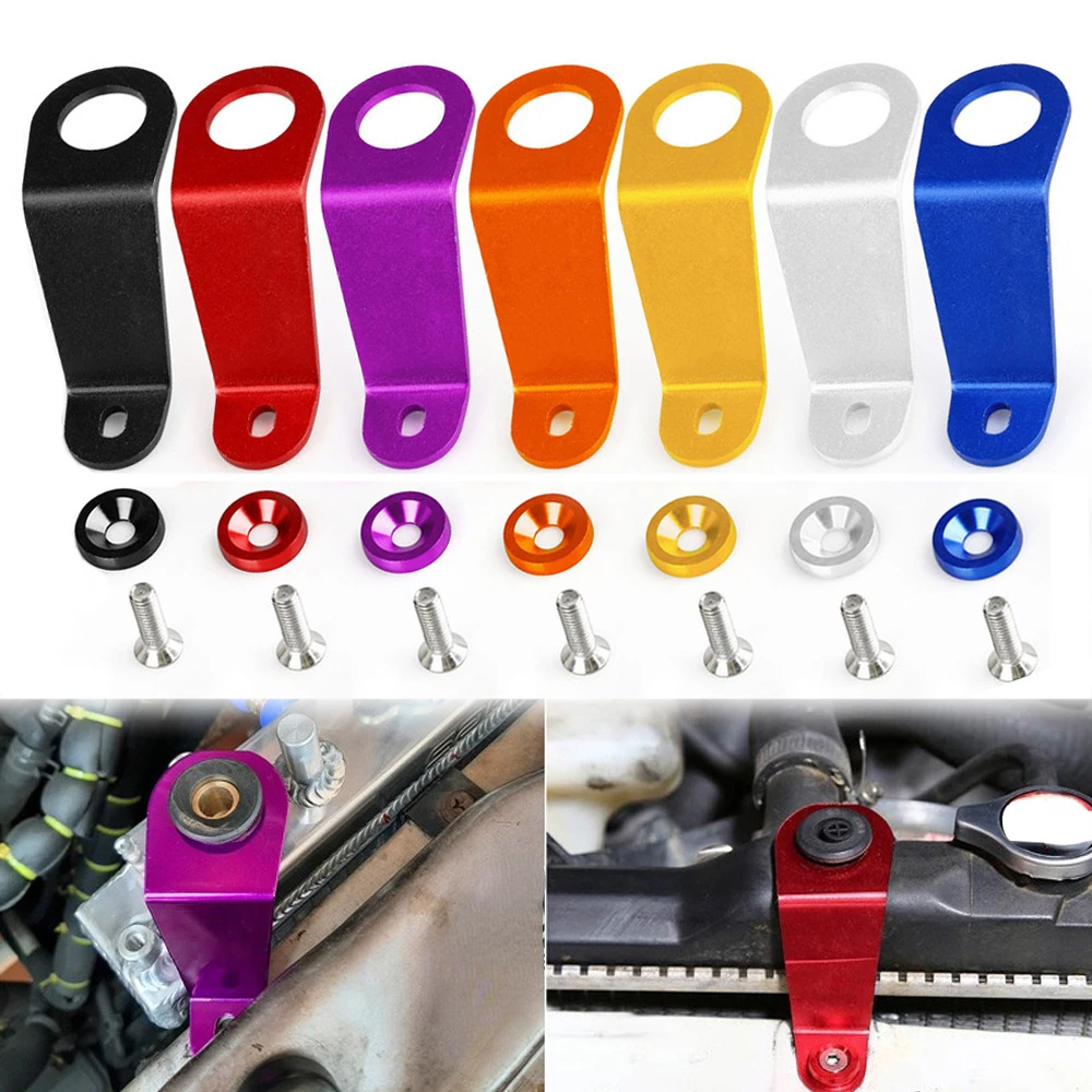 Aluminum Radiator Stay Mount Bracket with Washer Water Tank Radiator Stay Bracket Mounting Kit for Honda Civic 1992-1995 EG 
Aluminum Radiator Stay Mount Bracket with Washer Water Tank Radiator Stay Bracket Mounting Kit for Honda Civic 1992-1995 EG