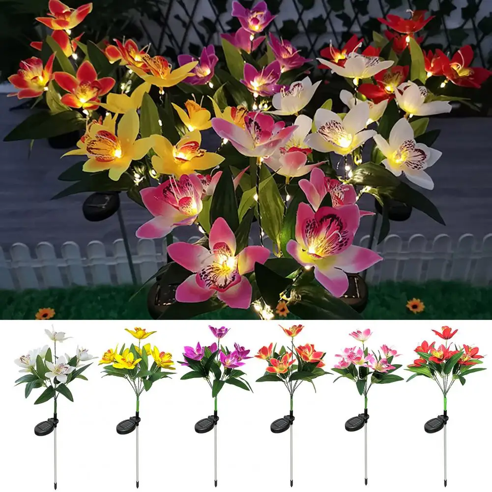 Solar Lamp Elegant Orchid Flower Solar Garden Lights Waterproof Landscape Decor with 7 Heads Design for Simple Installation Led
Solar Lamp Elegant Orchid Flower Solar Garden Lights Waterproof Landscape Decor with 7 Heads Design for Simple Installation Led