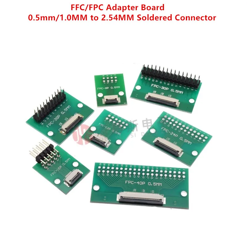 FPC/FFC Adapter Board Welded 0.5mm/1.0mm Pitch Connector Turned Straight Into 2.54 Flexible Cable Adapter Seat 4P 6 8P 10P~80Pin
FPC/FFC Adapter Board Welded 0.5mm/1.0mm Pitch Connector Turned Straight Into 2.54 Flexible Cable Adapter Seat 4P 6 8P 10P~80Pin