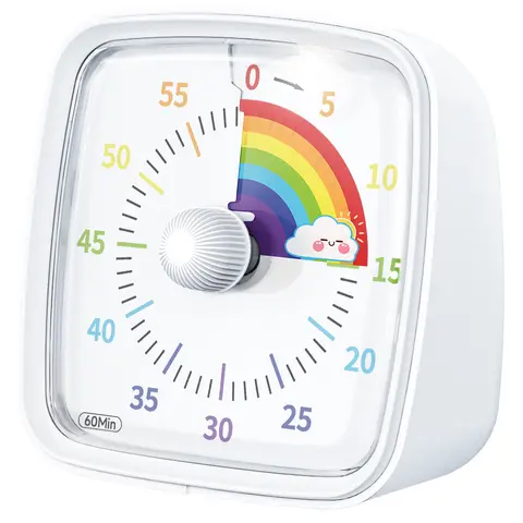 Luce notturna per bambini, timer di apprendimento visibile, conto alla rovescia da 60 minuti, accessorio da cucina, timer digitale per materiale domestico e scolastico