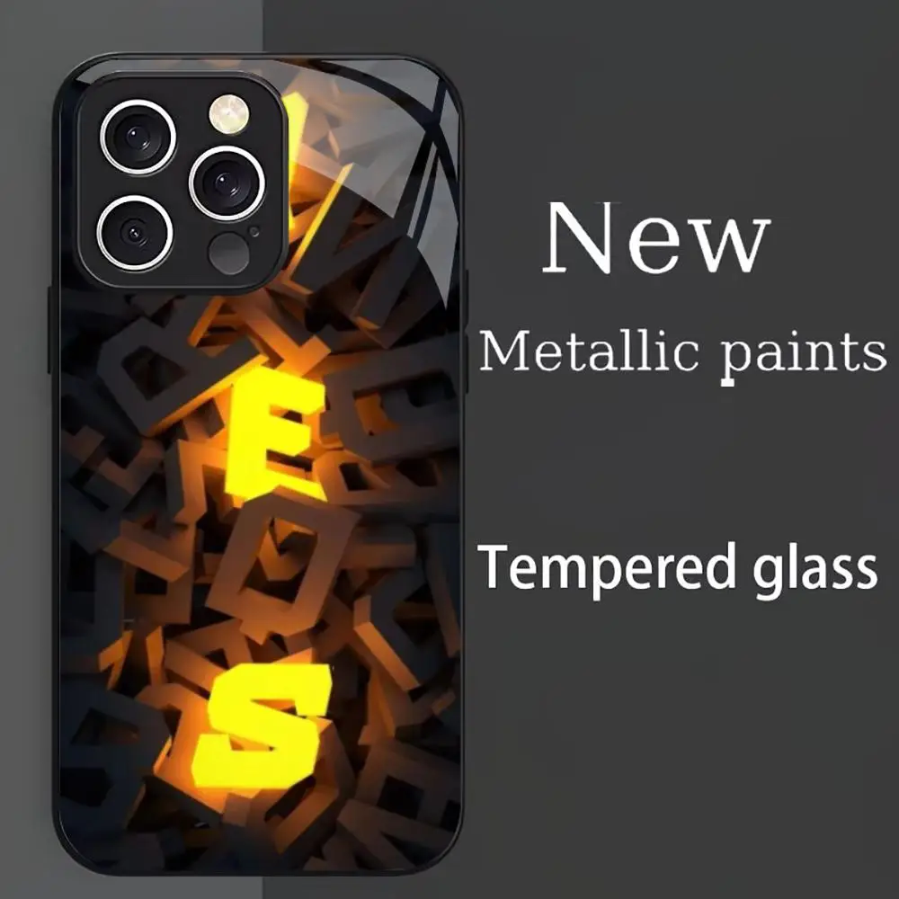 Black Tempered Glass Phone Case For iPhone17 16 15 14 13 12 11 Pro Max Plus Metallic Yellow Alphabet Pattern Camera Protective
Black Tempered Glass Phone Case For iPhone17 16 15 14 13 12 11 Pro Max Plus Metallic Yellow Alphabet Pattern Camera Protective