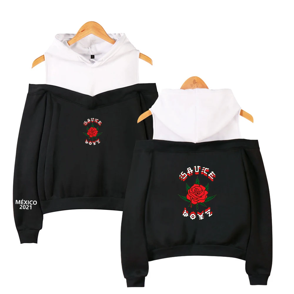 Eladio Carrion Merch Hoodies Female Off Shoulder Sweatshirt Women's Pullover Harajuku Streetwear 2021 American Rapper Clothes
Eladio Carrion Merch Hoodies Female Off Shoulder Sweatshirt Women's Pullover Harajuku Streetwear 2021 American Rapper Clothes