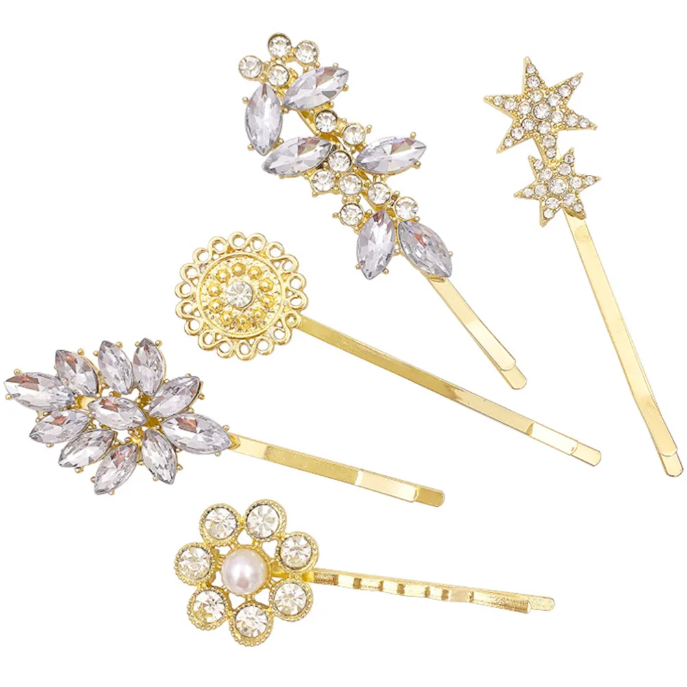 5 Pcs Hair Clip Set Rhinestone Alloy Women Accessories Girls Hairpins Metal Bobby Pins Girls Hairpin Hair Accessories
5 Pcs Hair Clip Set Rhinestone Alloy Women Accessories Girls Hairpins Metal Bobby Pins Girls Hairpin Hair Accessories