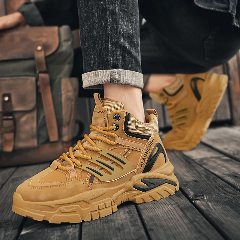 ботинки Высокие туфли в стиле ретро, универсальные, нескользящие и износостойкие, модные, спортивные на открытом воздухе.
ботинки Высокие туфли в стиле ретро, универсальные, нескользящие и износостойкие, модные, спортивные на открытом воздухе.