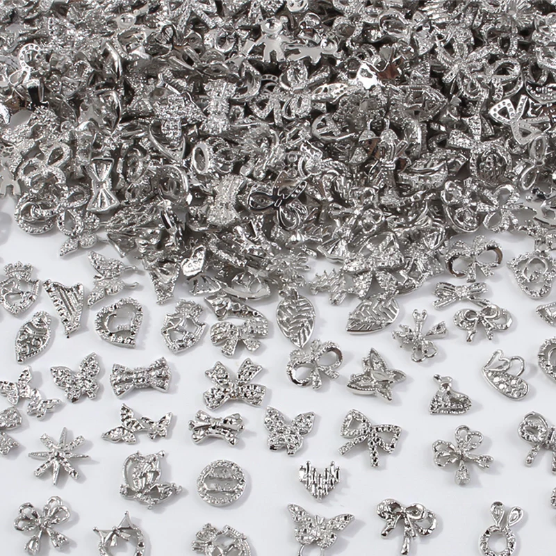50Pcs Alloy Mix Bow Butterfly Heart Round Nail Charms Metal Gold Silver Bowknot Nail Art Rhinestones Manicure Luxury Jewelry
50Pcs Alloy Mix Bow Butterfly Heart Round Nail Charms Metal Gold Silver Bowknot Nail Art Rhinestones Manicure Luxury Jewelry