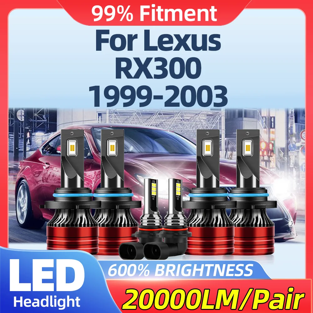 60000LM Canbus LED Headlight Bulbs 360W Turbo Auto Lamps 12V 6000K White Fog Lights For Lexus RX300 1999 2000 2001 2002 2003
60000LM Canbus LED Headlight Bulbs 360W Turbo Auto Lamps 12V 6000K White Fog Lights For Lexus RX300 1999 2000 2001 2002 2003