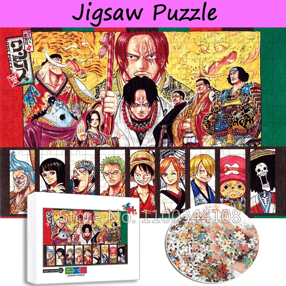Japanese Anime One Piece Puzzle 300/500/1000 Pieces Monkey D. Luffy Jigsaw Puzzles Children Adult Decompression Toys Collection
Japanese Anime One Piece Puzzle 300/500/1000 Pieces Monkey D. Luffy Jigsaw Puzzles Children Adult Decompression Toys Collection