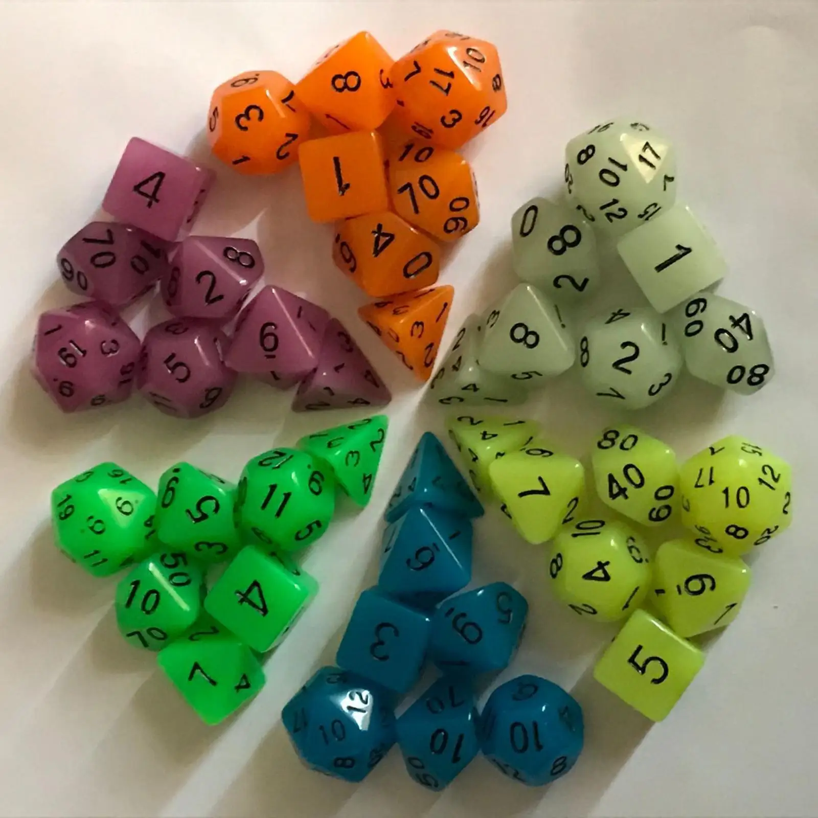 Pack of 42 Luminous RPG Dices Set, Toys with Pouch,Glowing Polyhedral Dices Set for Role Playing Table Games Math Teaching
Pack of 42 Luminous RPG Dices Set, Toys with Pouch,Glowing Polyhedral Dices Set for Role Playing Table Games Math Teaching