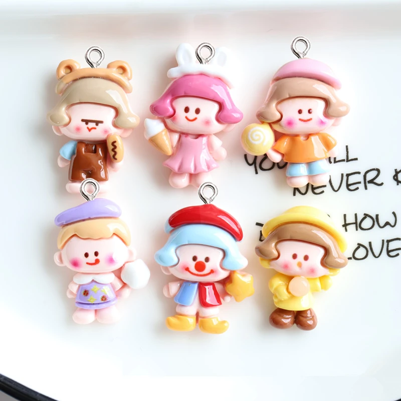 10Pcs Glossy Catoon Girl Resin Charms Kawaii Earrings Necklace Pendant DIY Fashion Jewelry Making Accessory Cute Keychain Decor
10Pcs Glossy Catoon Girl Resin Charms Kawaii Earrings Necklace Pendant DIY Fashion Jewelry Making Accessory Cute Keychain Decor