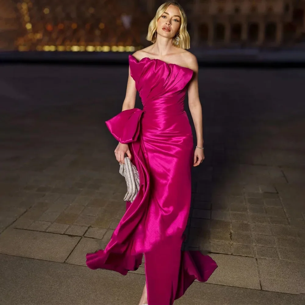 Fishtail Party Dress Rose Red Evening Dress Strapless Cocktail Dresses vestidos de fiesta Customized Wedding Party Dress
Fishtail Party Dress Rose Red Evening Dress Strapless Cocktail Dresses vestidos de fiesta Customized Wedding Party Dress