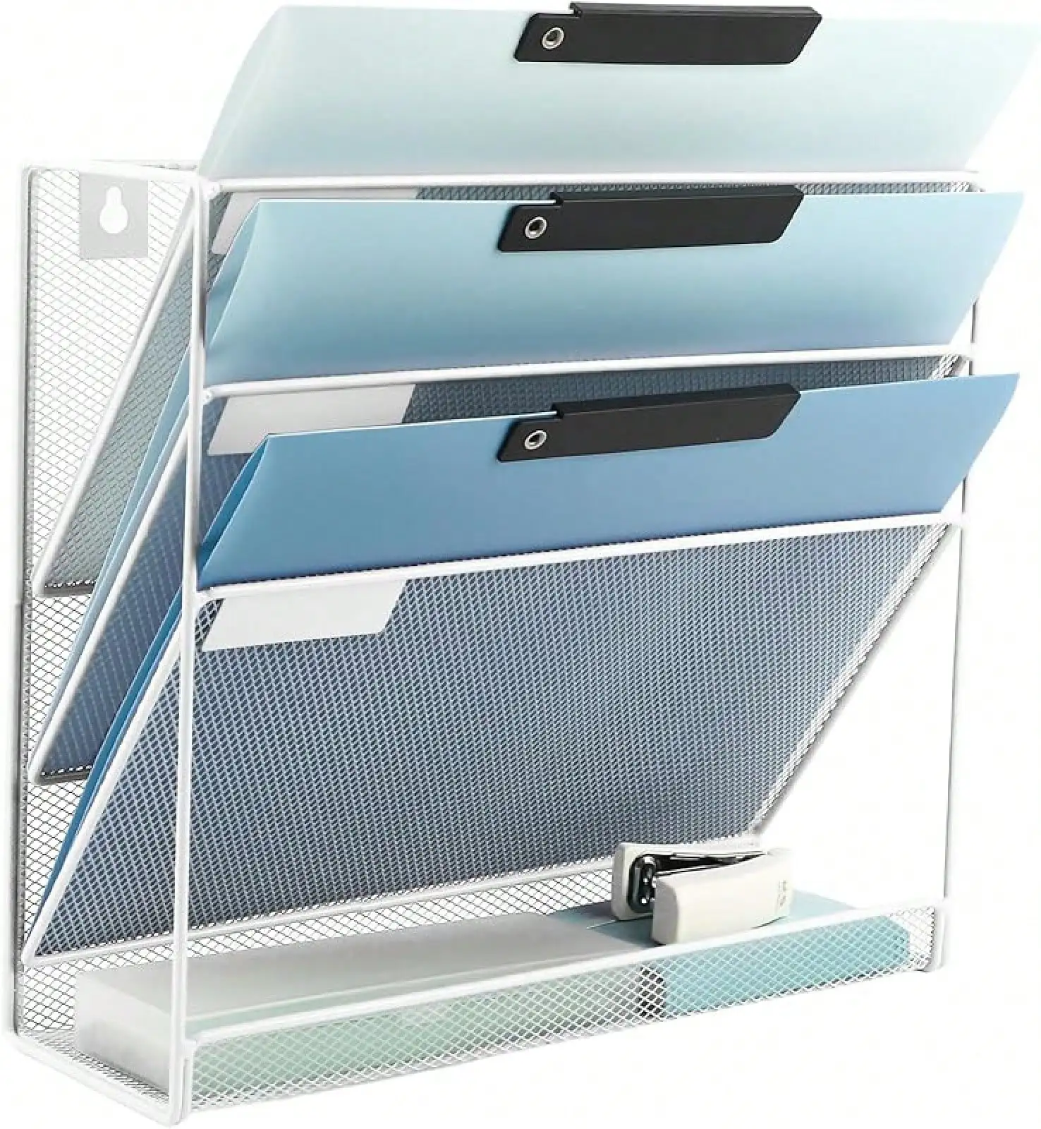Desk File Organizer Mesh 6-Tier, Hanging Wall Mount Document Organization Stand, Desktop Vertical Mail Paper Folder Holder Rack With Bottom Tray Office Home Cubicle Countertop, Black
Desk File Organizer Mesh 6-Tier, Hanging Wall Mount Document Organization Stand, Desktop Vertical Mail Paper Folder Holder Rack With Bottom Tray Office Home Cubicle Countertop, Black