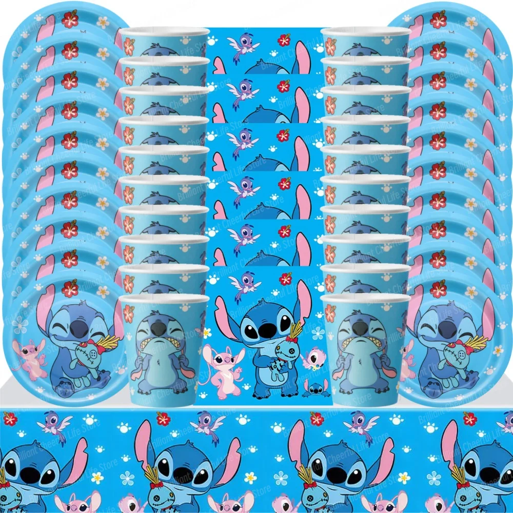 61Pcs Stitch Birthday Decoration Paper Disposable Tableware Cup Plate Napkin Tablecloth Set Baby Shower Kids Boys Party Supplies
61Pcs Stitch Birthday Decoration Paper Disposable Tableware Cup Plate Napkin Tablecloth Set Baby Shower Kids Boys Party Supplies
