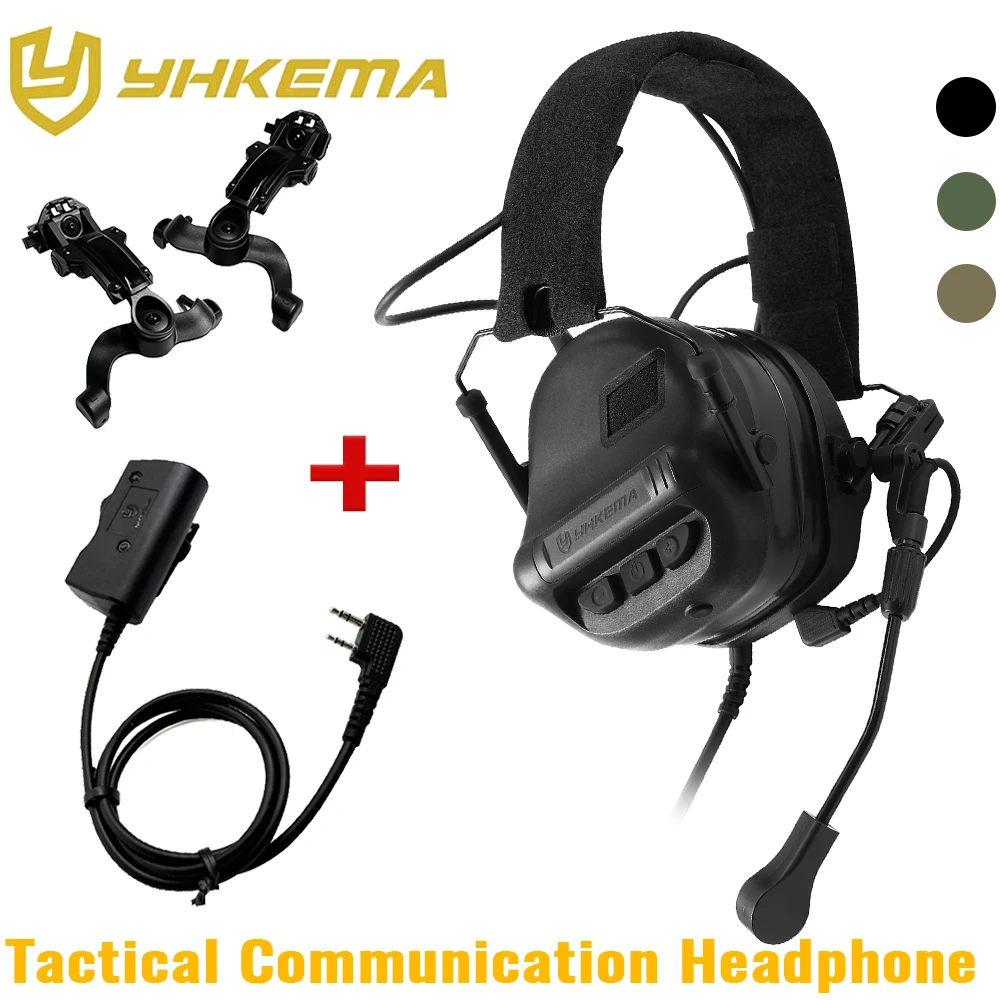 Shooting Earmuffs Active Noise Reduction Sound Pickup Headphone with Helmet ARC Brackets and PTT Adapter
Shooting Earmuffs Active Noise Reduction Sound Pickup Headphone with Helmet ARC Brackets and PTT Adapter