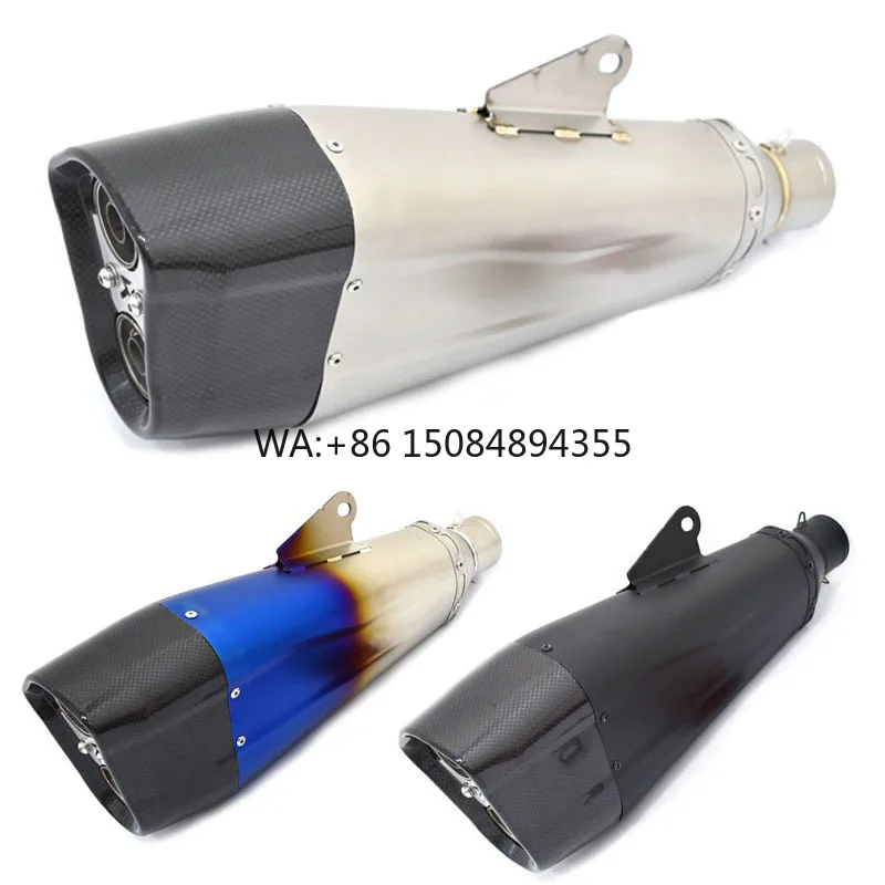 Universal Carbon Fiber Racing Modified Exhaust Pipe, Slip-On Moto Muffler for R1 R3 R6 Tmax Nmax PCX Z750 Z800 Motorcycle
Universal Carbon Fiber Racing Modified Exhaust Pipe, Slip-On Moto Muffler for R1 R3 R6 Tmax Nmax PCX Z750 Z800 Motorcycle