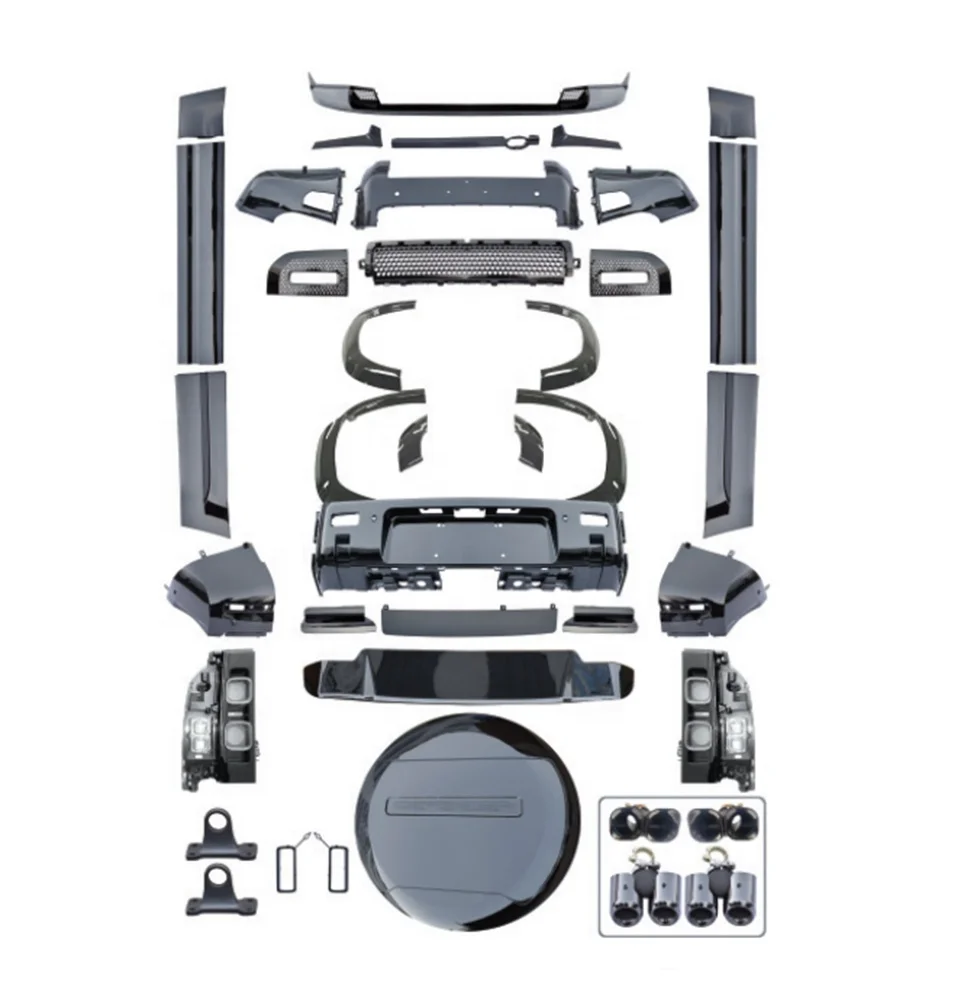 Car Accessories L663 New Defender Black Front Rear Bumper 007 Black Full Body Kit for 2020+
Car Accessories L663 New Defender Black Front Rear Bumper 007 Black Full Body Kit for 2020+