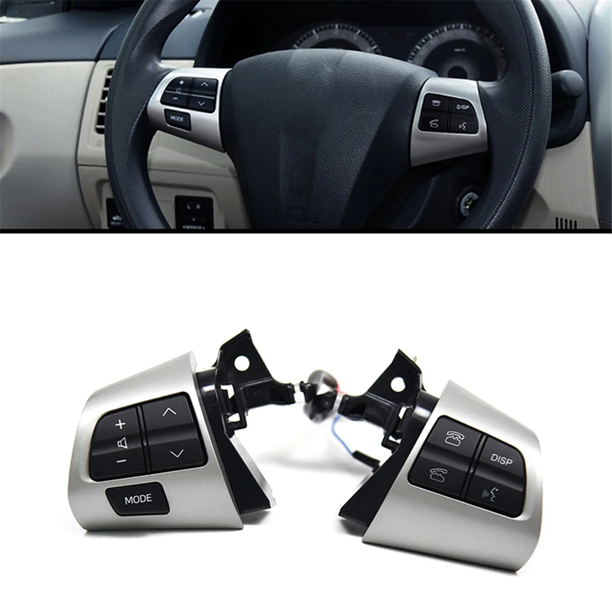 #235O Car Steering Wheel Button for Toyota Corolla 2006-2013 84250-42070 (Black&Silver)
#235O Car Steering Wheel Button for Toyota Corolla 2006-2013 84250-42070 (Black&Silver)