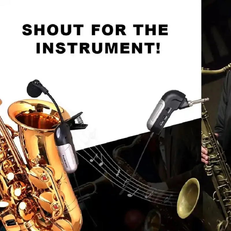 Wireless Microphone Sound Transmitter Receiver Musical Instrument Condenser for Guitar Medium Large Violin Double Bass
Wireless Microphone Sound Transmitter Receiver Musical Instrument Condenser for Guitar Medium Large Violin Double Bass