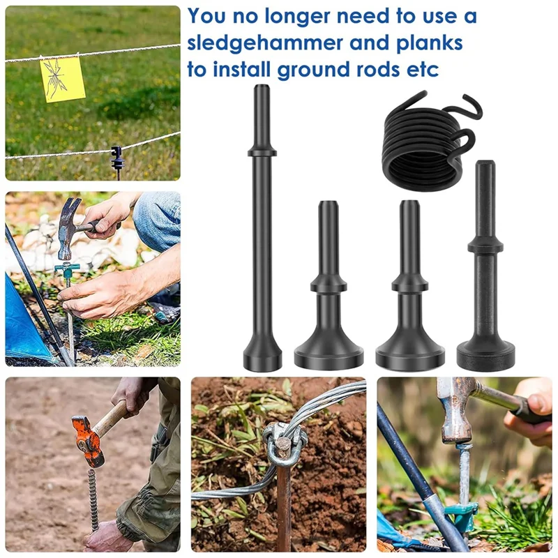 A63X-Smoothing Air Hammer Bits Set, 5Pcs Air Pneumatic Hammer Tool Kit Air Hammer With Spring For 150, 190, 250 Air Hammer
A63X-Smoothing Air Hammer Bits Set, 5Pcs Air Pneumatic Hammer Tool Kit Air Hammer With Spring For 150, 190, 250 Air Hammer