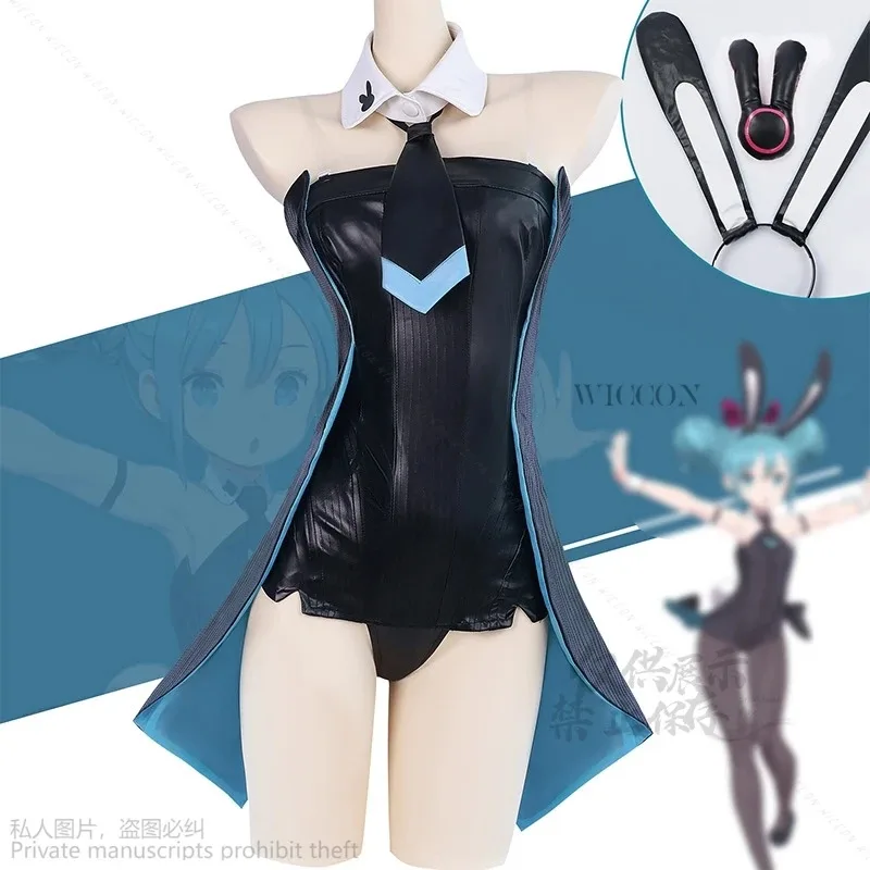 CyGame Аниме Mikuuu Project Sekai Косплей Черный Банни Девушка Сексуальные Комбинезоны Белый Банни Девушка Кролик Зеленые Парики Хэллоуин Костюм C 
CyGame Аниме Mikuuu Project Sekai Косплей Черный Банни Девушка Сексуальные Комбинезоны Белый Банни Девушка Кролик Зеленые Парики Хэллоуин Костюм C