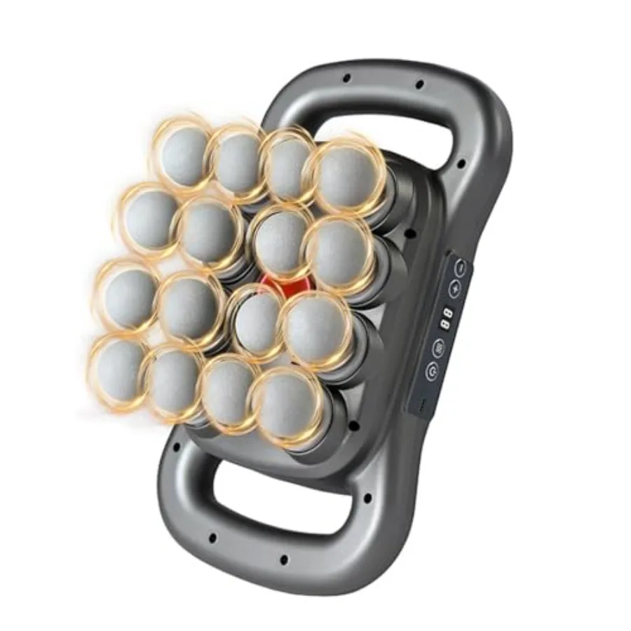 Back Massager for Relief Deep Tissue with Heat, 16 Heads Hands-Free Electric Back Massager, with 9 Modes and 9 Levels Deep Tiss
Back Massager for Relief Deep Tissue with Heat, 16 Heads Hands-Free Electric Back Massager, with 9 Modes and 9 Levels Deep Tiss